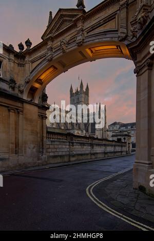 UK, Bath, The roman baths archway along York street Stock Photo - Alamy
