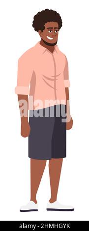 Carefree mood semi flat RGB color vector illustration Stock Vector