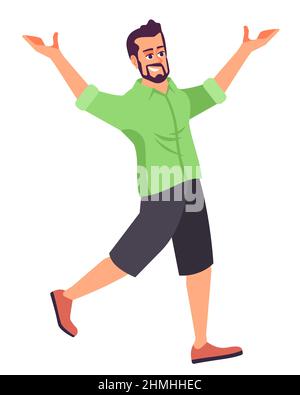 Jackpot winner semi flat RGB color vector illustration Stock Vector