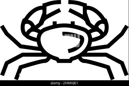 crab seafood line icon vector illustration Stock Vector