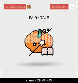Fairy tale Simple vector icon. Stock Vector