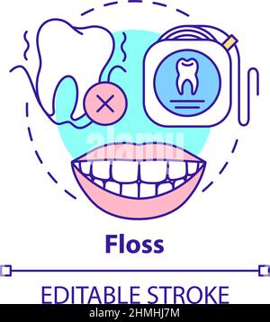 Floss concept icon Stock Vector