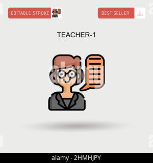Teacher-1 Simple vector icon. Stock Vector