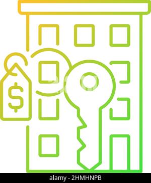 Flat selling gradient linear vector icon Stock Vector