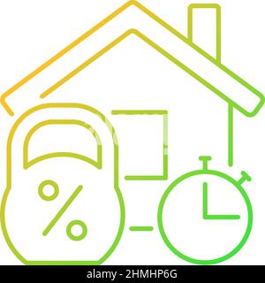 Short term mortgage gradient linear vector icon Stock Vector
