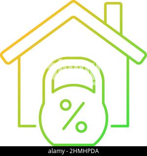 House mortgage gradient linear vector icon Stock Vector