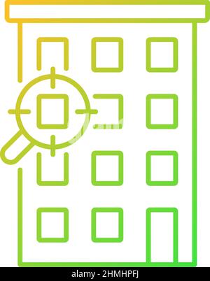 Flat search services gradient linear vector icon Stock Vector