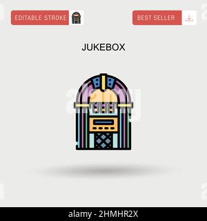 Jukebox Simple vector icon. Stock Vector