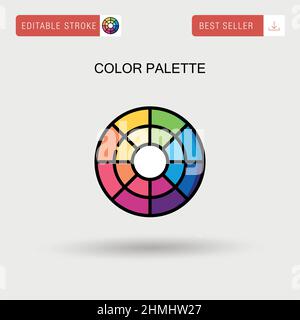 Color palette Simple vector icon. Stock Vector