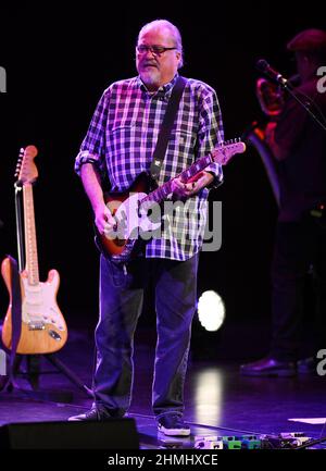 FORT LAUDERDALE, FL - FEBRUARY 09: Los Lobos performs at The Parker in conjunction with the release of their new album, Native Sons on February 9, 2022 in Fort Lauderdale, Florida. Credit: mpi04/MediaPunch Stock Photo