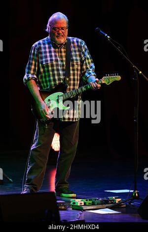 FORT LAUDERDALE, FL - FEBRUARY 09: Los Lobos performs at The Parker in conjunction with the release of their new album, Native Sons on February 9, 2022 in Fort Lauderdale, Florida. Credit: mpi04/MediaPunch Stock Photo