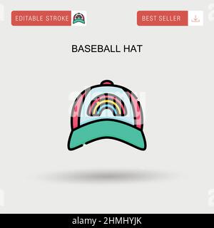 Baseball hat Simple vector icon. Stock Vector