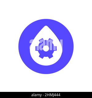 lubricant, oil drop vector icon Stock Vector