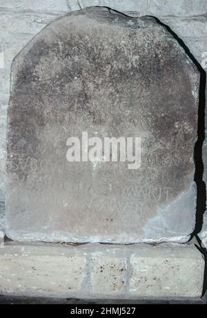 Roman tombstone at Bremenium - an ancient Roman fort (castrum) located ...