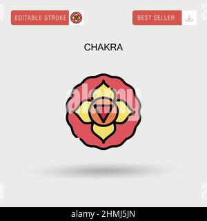Vector design of the seven chakra energy center, a symbol of Hinduism ...