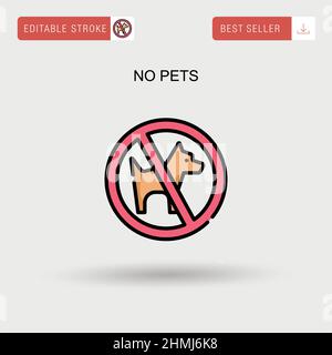 No pets Simple vector icon. Stock Vector