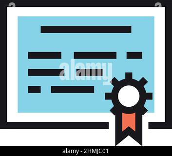 elegant blue qualification certificate design Stock Vector Image & Art ...