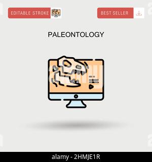 Paleontology Simple vector icon. Stock Vector