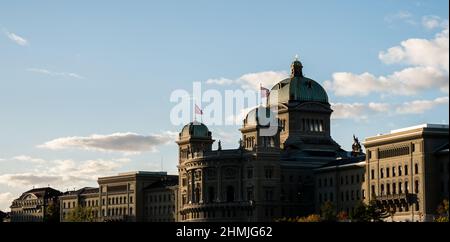 The Federal Building or 'Bundeshaus' in Bern, Switzerland, the seat of government. Stock Photo