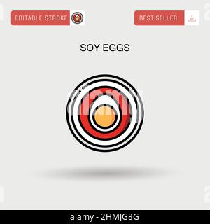 Soy eggs Simple vector icon. Stock Vector