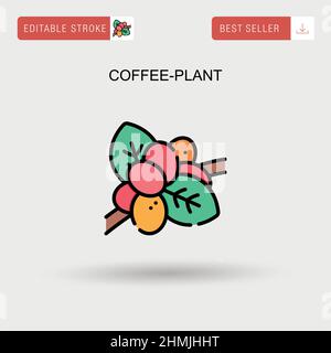 Coffee-plant Simple vector icon. Stock Vector