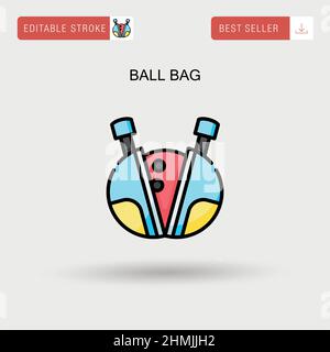 Ball bag Simple vector icon. Stock Vector