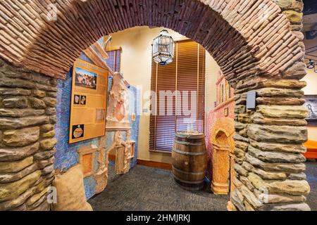 Texas, FEB 2 2022 - Interior view of the Bexar Heritage Center Stock Photo