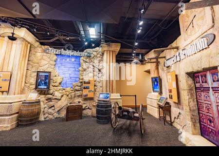 Texas, FEB 2 2022 - Interior view of the Bexar Heritage Center Stock Photo