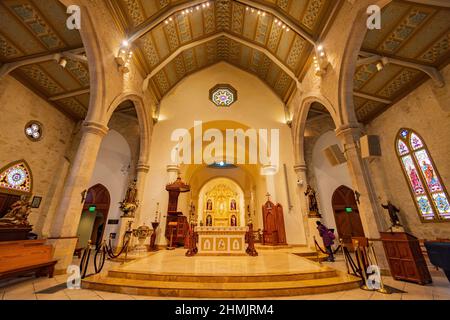 Texas, FEB 2 2022 - Interior view of the San Fernando Cathedral Stock Photo