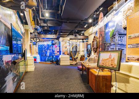 Texas, FEB 2 2022 - Interior view of the Bexar Heritage Center Stock Photo