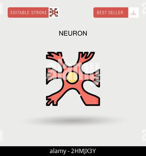 Neuron Simple vector icon. Stock Vector