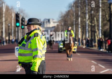 British woman police officer London, January 30, 2022