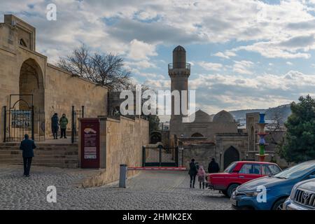 Baku, Azerbaijan - January 03 2022-  View from shirvanshahs' palace complex Stock Photo