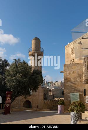 Baku, Azerbaijan - January 03 2022-  View from shirvanshahs' palace complex Stock Photo