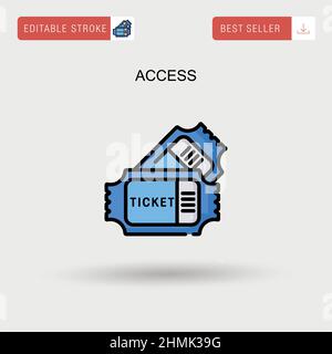 Access Simple vector icon. Stock Vector