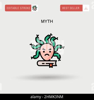 Myth Simple vector icon. Stock Vector