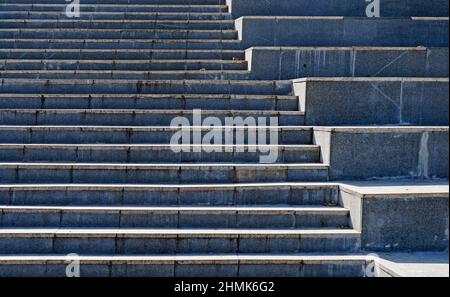 Granite steps on the staircase Stock Photo