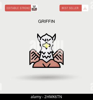 Griffin Simple vector icon. Stock Vector