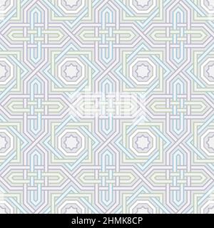 Celtic Knot Neutral Seamless Pattern. Tileable vector background. Stock Vector