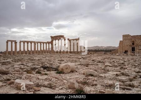 The ancient city of Palmyra in Syria Stock Photo