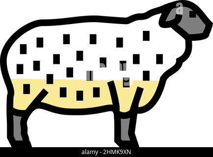 suffolk sheep color icon vector illustration Stock Vector