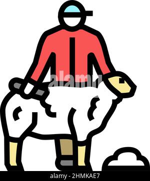 shear sheep color icon vector illustration Stock Vector