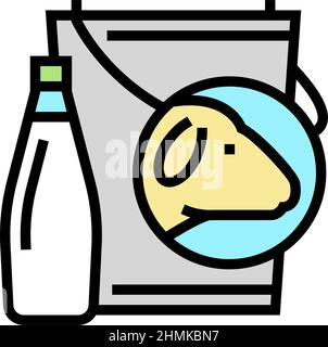 milk sheep color icon vector illustration Stock Vector