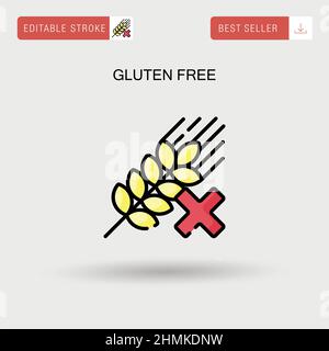 Gluten free Simple vector icon. Stock Vector