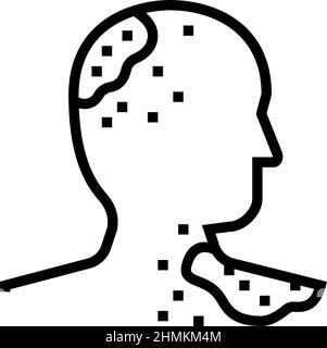red spots rash skin line icon vector illustration Stock Vector Image ...