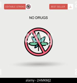 No drugs Simple vector icon. Stock Vector