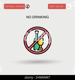 No drinking Simple vector icon. Stock Vector