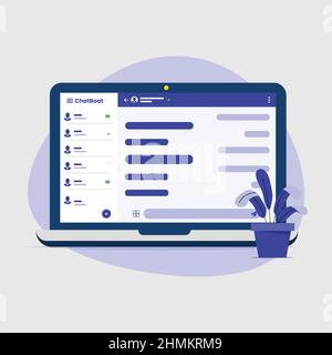 Modern Social Network messaging app concept design Stock Vector