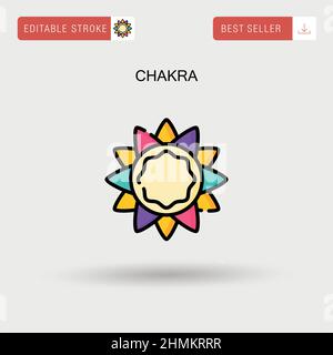 Vector design of the seven chakra energy center, a symbol of Hinduism ...