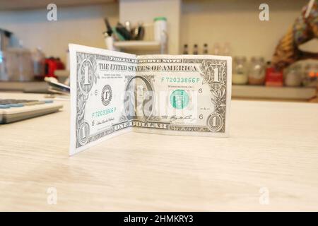 One dollar US, Currency United State Stock Photo